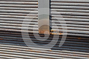 Hot-rolled sheet metal close-up