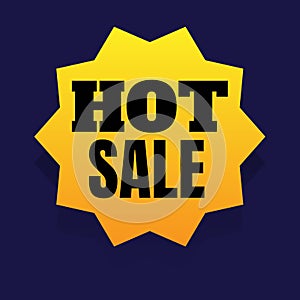 hot sale discount banner on white background. vector illustration. colorful