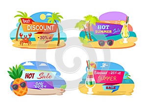 Hot Sale and Discounts for Summer Banners Set