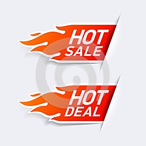 Hot Sale and Hot Deal labels