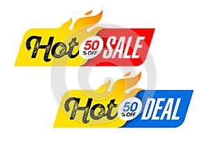 Hot Sale and Hot Deal labels