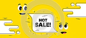 Hot Sale text. Special offer price sign. Vector