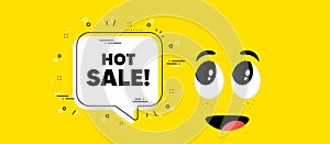 Hot Sale text. Special offer price sign. Vector