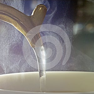 Hot samovar water tea square