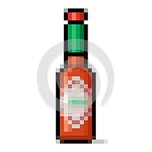 Hot sauce bottle pixel art