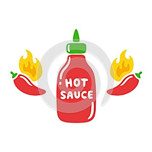 Hot sauce bottle photo