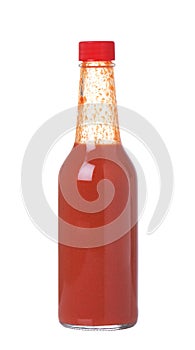 Hot Sauce In Glass Bottle photo