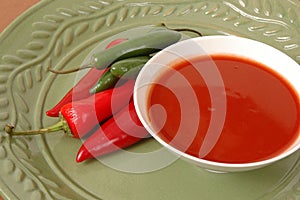 Hot Sauce with Peppers photo