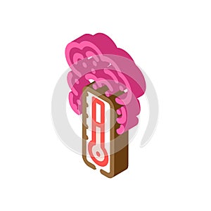 hot smell isometric icon vector illustration