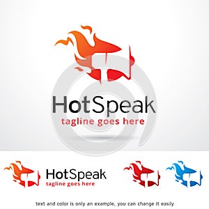 Hot Speak Logo Template Design Vector