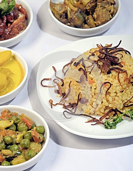 Hot and Spicy Sri Lankan Style Chicken Biriyani. Festival Dish for Eid al-Fitr,  Ramadan Festival Celebrated by Muslims worldwide.