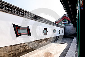 The hot-spot old iconic Chinese wall and building in Summer Palace, Beijing