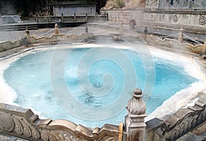 A hot spring.