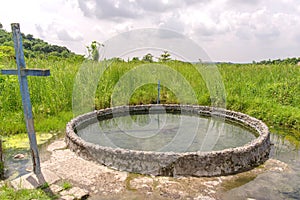 Hot spring in capas, philippines photo