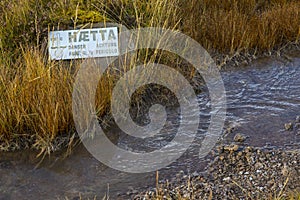 Hot Spring at Haukadalur in Iceland