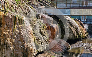 Hot spring spa resort in Sklene Teplice, Slovakia.