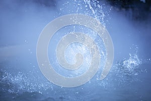 Hot spring water and bubble background or texture and copy space