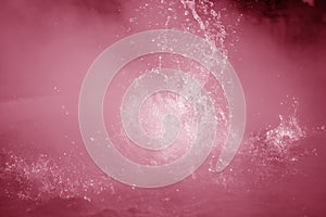 Hot spring water and bubble background viva magenta color background