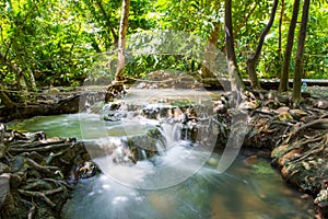 Hot spring waterfall at Khlong Thom Nuea, Krabi photo