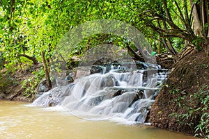 Hot spring waterfall at Khlong Thom Nuea, Krabi photo