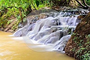 Hot spring waterfall at Krabi in Thailand