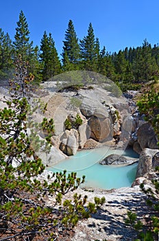 Hot spring in Yellowstone, Wyoming