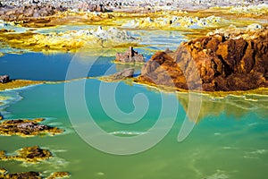 Hot springs in Dallol, Danakil Desert, Ethiopia