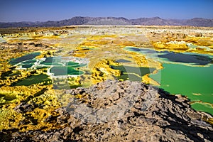 Hot springs in Dallol, Danakil Desert, Ethiopia