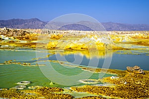 Hot springs in Dallol, Danakil Desert, Ethiopia