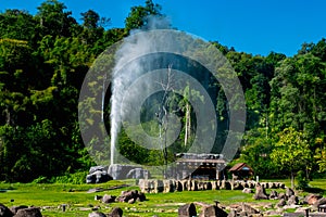 Hot Springs at Doi Pha Hom Pok National Park, Fang, Chiang mai, Thailand