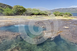 Hot springs at Lake Bogoria in Kenya