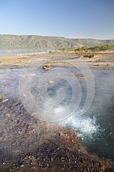 Hot springs at Lake Bogoria in Kenya.