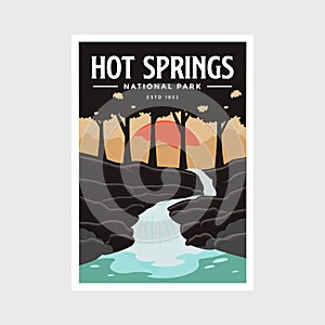 Hot Springs National Park poster vector illustration design