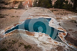 Hot Springs Pool - Upper Geyser Basin of Yellowstone National Park.