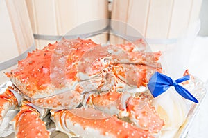 Hot Steamed king Crab
