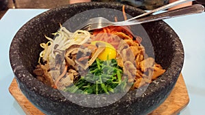 Hot stone bibimbap