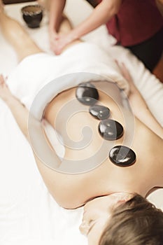 Hot stone massage therapy