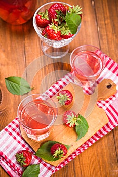 Hot strawberrys drink