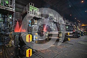 Thickness reduction process of the production of hot rolled steel photo