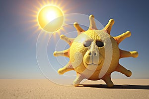 A Hot Summer's Day, A Photorealistic 3D Scene of Sun and Fun, generative Ai