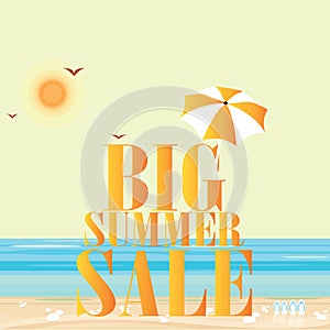 Hot summer sale template banner.