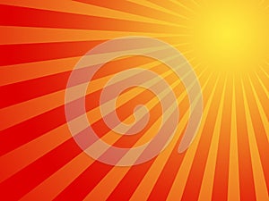 Hot Summer sun background