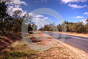 Hot sunny road in outback NSW