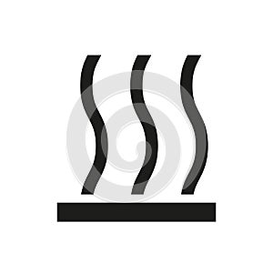 The hot surface icon. Hotly symbol. Flat