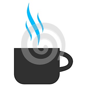 Hot Tea Cup Flat Icon Vector