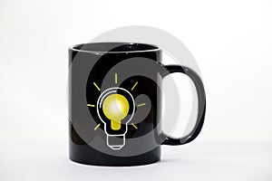 Hot tea mug bulb symbol studio