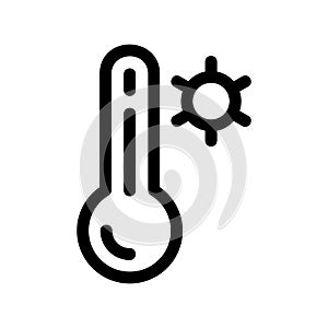 Hot temperature icon or logo isolated sign symbol vector illustration