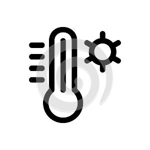 Hot temperature icon or logo isolated sign symbol vector illustration