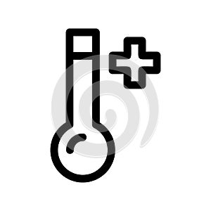 Hot temperature icon or logo isolated sign symbol vector illustration