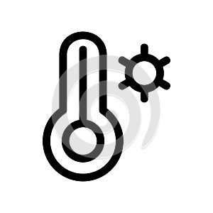 Hot temperature icon or logo isolated sign symbol vector illustration
